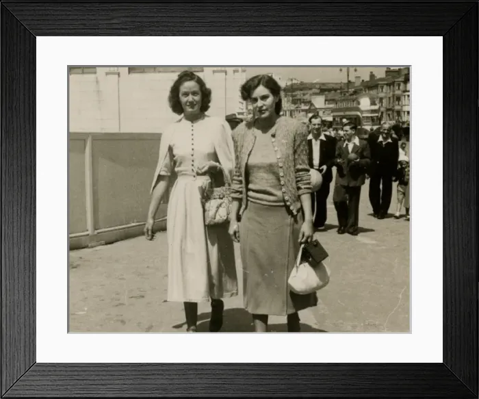 Framed Print : Two friends on holiday in Blackpool, Lancashire Framed Print : Two friends on holiday in Blackpool, Lancashire