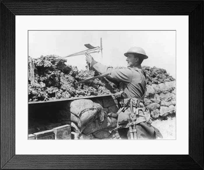 Framed Print : Australian soldier, Croix du Bac near Armentieres, WW1 Framed Print : Australian soldier, Croix du Bac near Armentieres, WW1