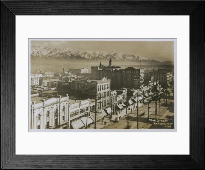Framed Print : Main Street - Salt Lake City, Utah, USA Framed Print : Main Street - Salt Lake City, Utah, USA