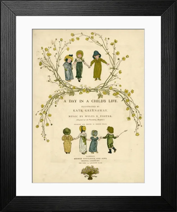 Framed Print : Main title page design, A Day in a Childs Life Framed Print : Main title page design, A Day in a Childs Life