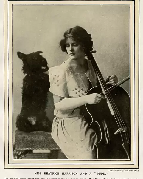 Miss Beatrice Harrison playing the Cello