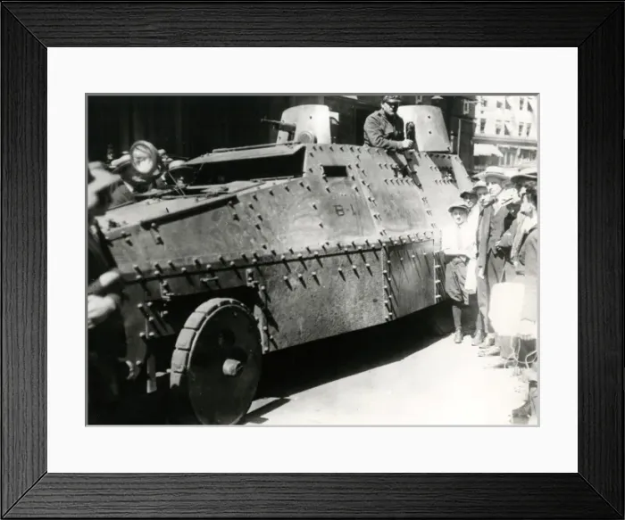 Framed Print : American tank in France, WW1 Framed Print : American tank in France, WW1