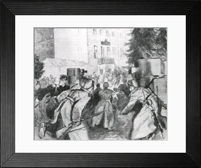 Framed Print : General Denikins forces attacking Bolsheviks, Russia Framed Print : General Denikins forces attacking Bolsheviks, Russia