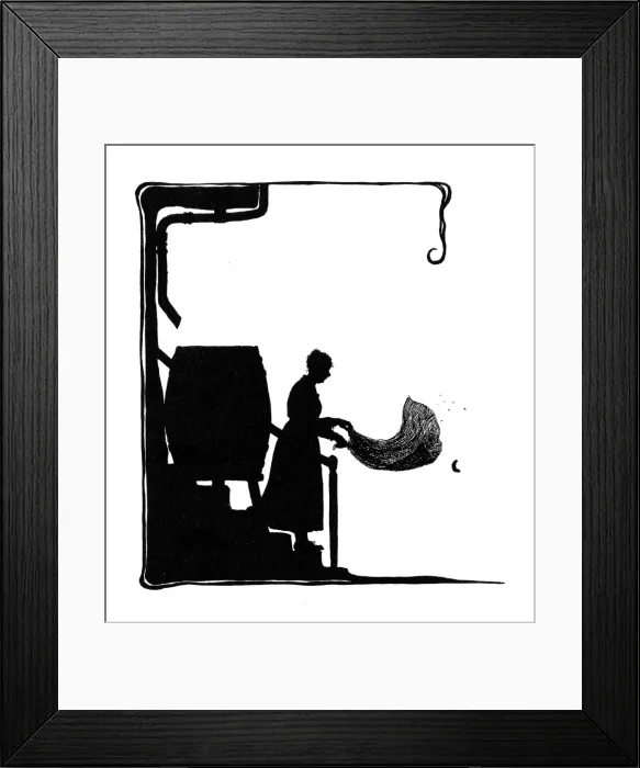 Framed Print : Mrs Bobbity shaking out her tablecloth Framed Print : Mrs Bobbity shaking out her tablecloth