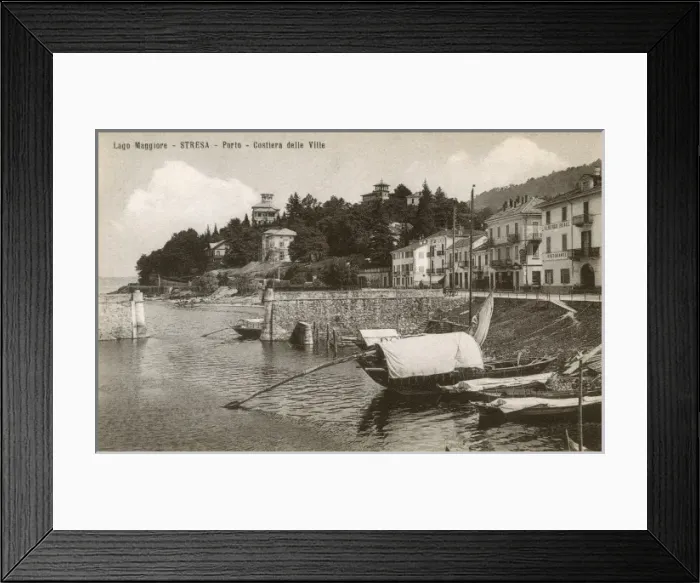 Framed Print : Lake Maggiore - Stresa - The Port and Coastal Villas Framed Print : Lake Maggiore - Stresa - The Port and Coastal Villas