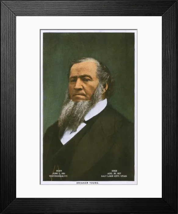Framed Print : Brigham Young - Mormon Leader Framed Print : Brigham Young - Mormon Leader