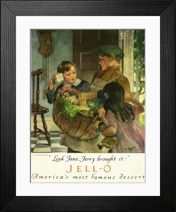 Framed Print : Jello Date: 1923 Framed Print : Jello Date: 1923