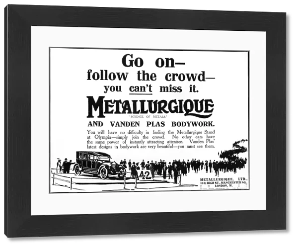 Metallurgique Motors advertisement, 1911