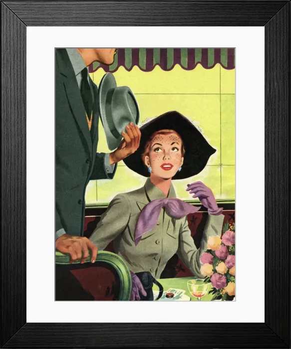 Framed Print : Rendez-vous for elegant couple Framed Print : Rendez-vous for elegant couple