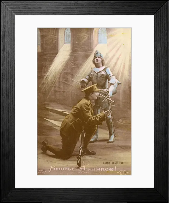 Framed Print : World War One Patriotic postcard Framed Print : World War One Patriotic postcard