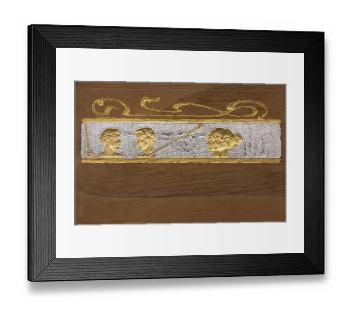 Framed Print : Embossed Classical Frieze on Spanish postcard Framed Print : Embossed Classical Frieze on Spanish postcard