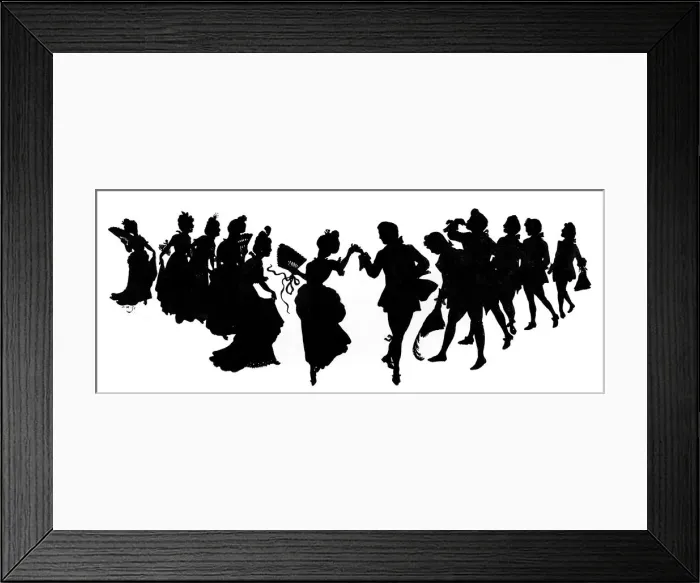 Framed Print : The Minuet- in silhouette Framed Print : The Minuet- in silhouette