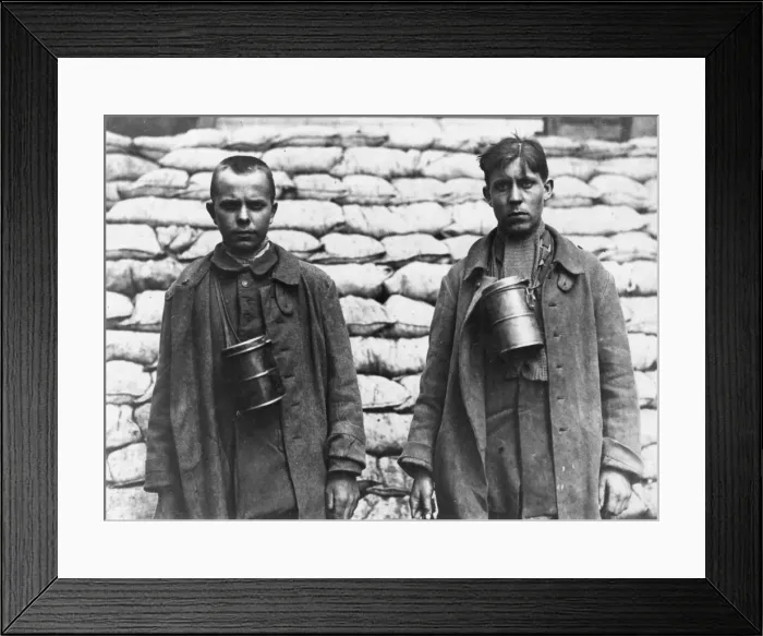 Framed Print : Two prisoners of war captured by Canadians, WW1 Framed Print : Two prisoners of war captured by Canadians, WW1