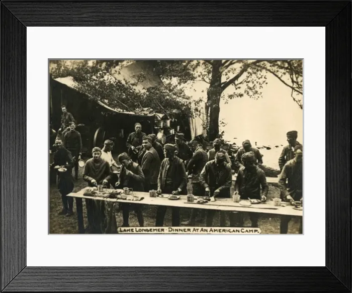 Framed Print : American troops at Lake Longemer, France, WW1 Framed Print : American troops at Lake Longemer, France, WW1
