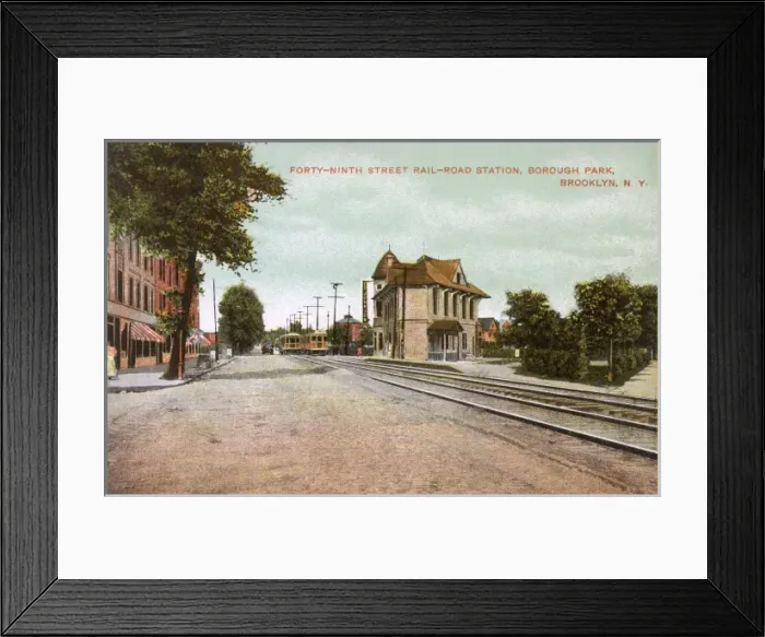 Framed Print : 49th Street Rail Station, Borough Park, Brooklyn, NY Framed Print : 49th Street Rail Station, Borough Park, Brooklyn, NY