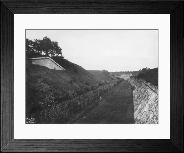 Framed Print : View of a fort, Belgium, WW1 Framed Print : View of a fort, Belgium, WW1