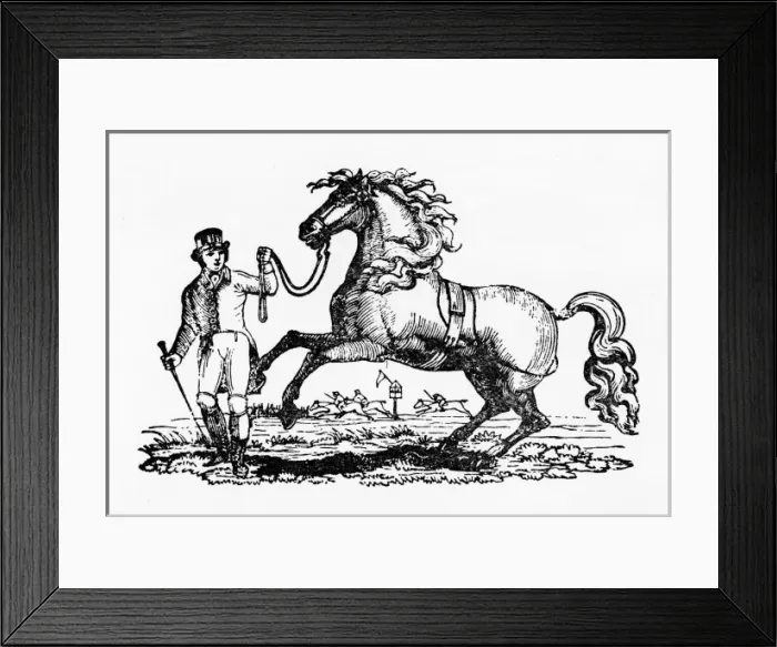 Framed Print : A man and his horse