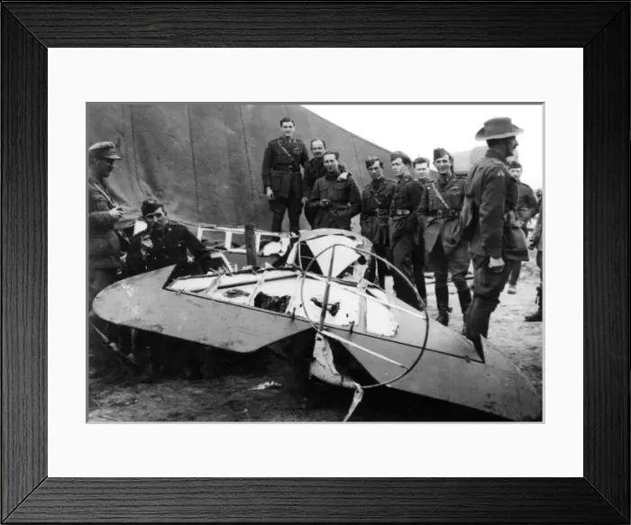 Framed Print : Remains of Baron von Richthofens plane, WW1 Framed Print : Remains of Baron von Richthofens plane, WW1