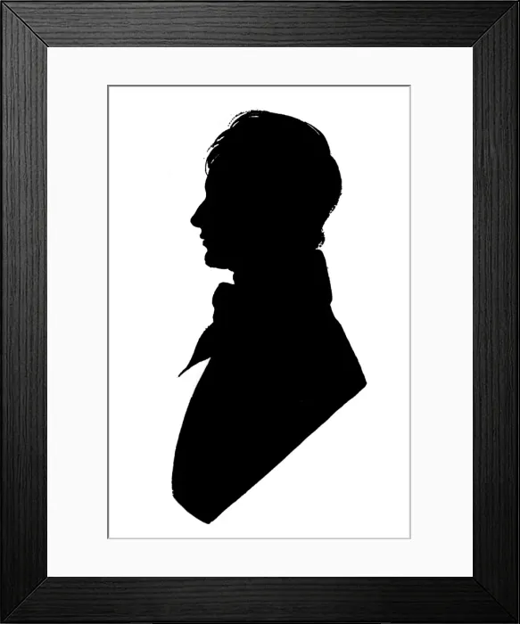 Framed Print : Silhouette portrait of Shelley Framed Print : Silhouette portrait of Shelley