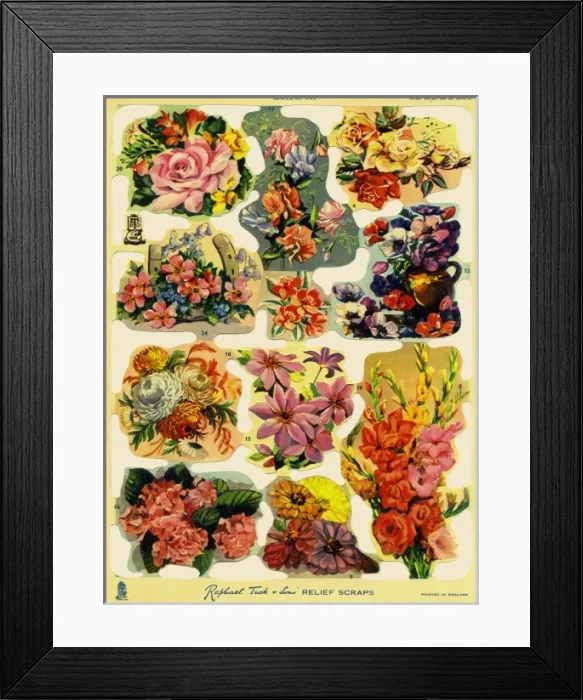 Framed Print : Flowers scraps Framed Print : Flowers scraps