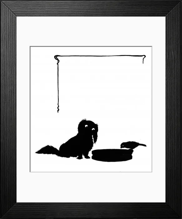 Framed Print : Koko the Pekinese dog with Jack Sparrow