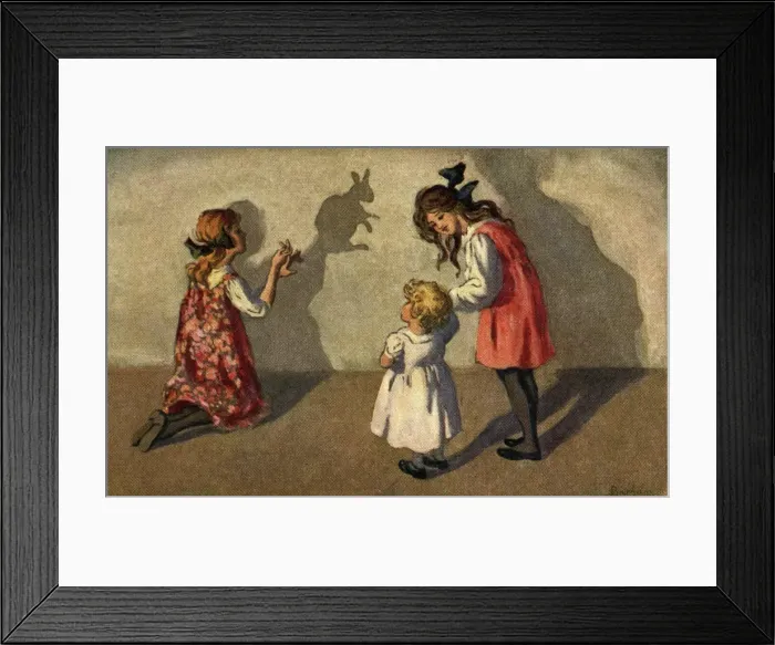 Framed Print : Shadow of rabbit on the wall. Barham Framed Print : Shadow of rabbit on the wall. Barham
