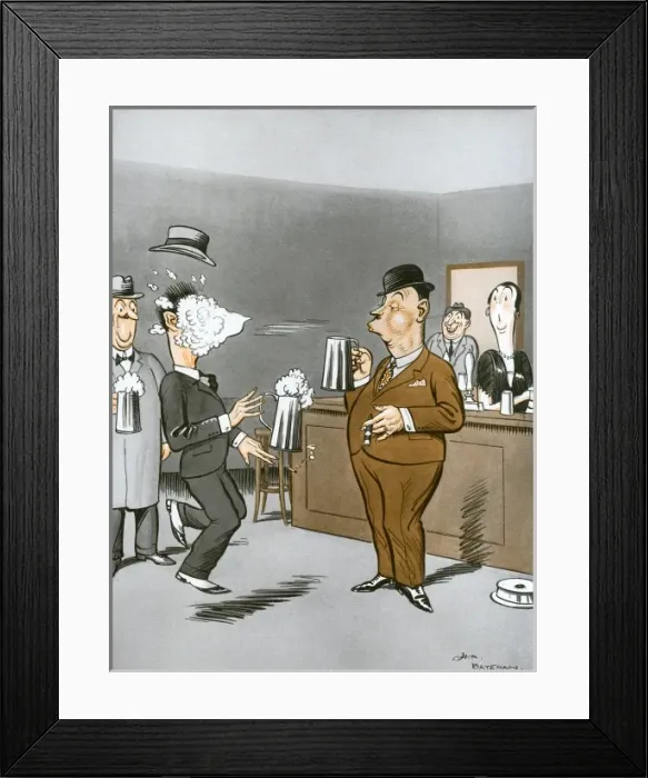 Framed Print : The Worlds Champion Froth Blower by H. M. Bateman Framed Print : The Worlds Champion Froth Blower by H. M. Bateman