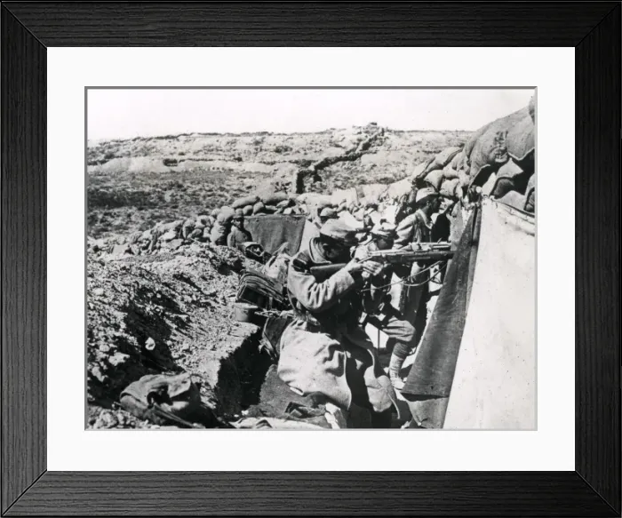 Framed Print : French trench facing Turkish positions, WW1 Framed Print : French trench facing Turkish positions, WW1