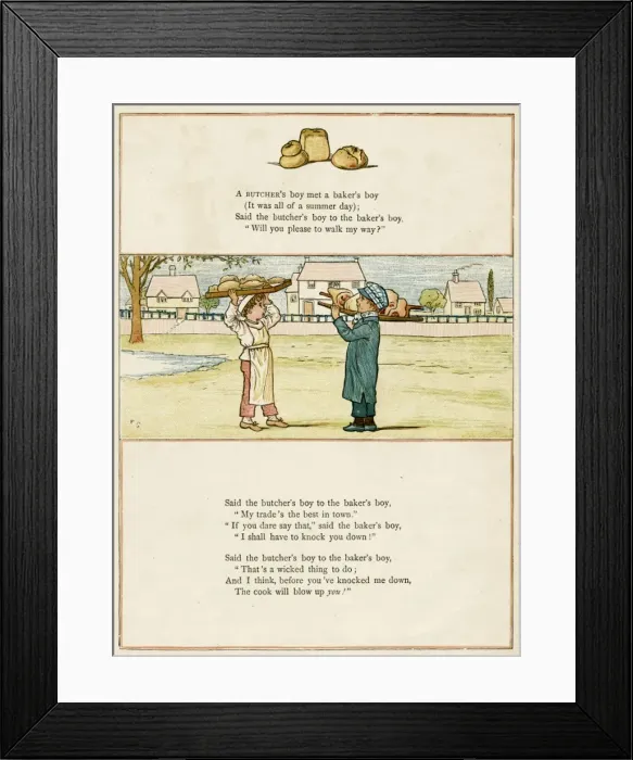 Framed Print : Butchers boy and bakers boy Framed Print : Butchers boy and bakers boy