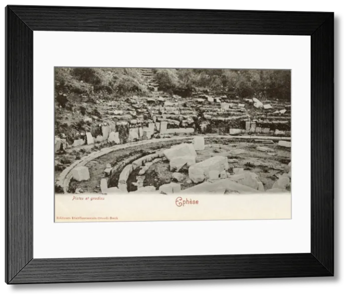 Framed Print : Selcuk - Ephesus - Slopes and Terraces of the Theatre