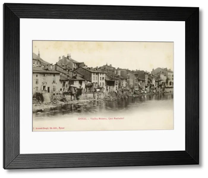 Framed Print : Epinal, France - Old House and the Rualmenil Quay Framed Print : Epinal, France - Old House and the Rualmenil Quay