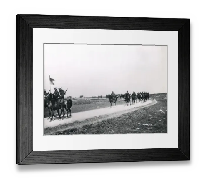 Framed Print : Turkish cavalry crossing Sinai desert, Egypt, WW1 Framed Print : Turkish cavalry crossing Sinai desert, Egypt, WW1