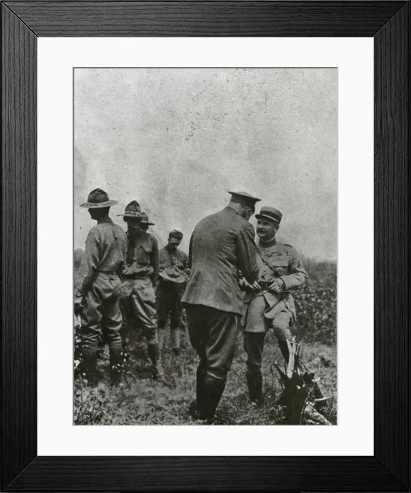 Framed Print : French army training American troops, WW1 Framed Print : French army training American troops, WW1