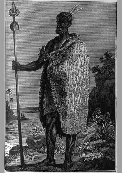 New Zealand chief with spear