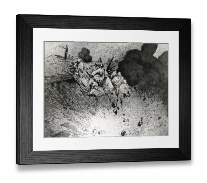 Framed Print : Fighting in Champagne, France, WW1 Framed Print : Fighting in Champagne, France, WW1