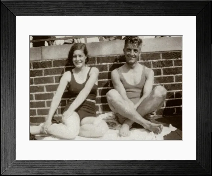 Framed Print : Brother and sister on holiday Framed Print : Brother and sister on holiday