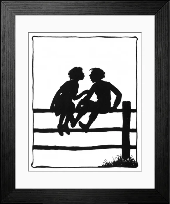Framed Print : Susan and Dunderpate sitting on the fence Framed Print : Susan and Dunderpate sitting on the fence