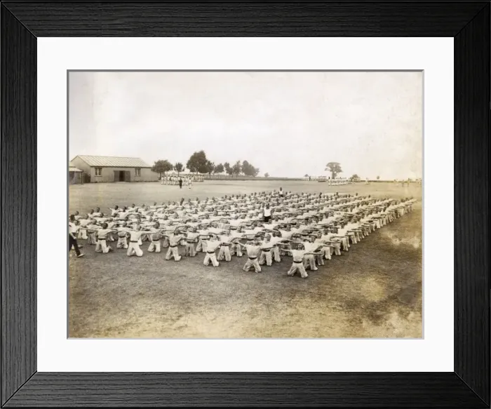 Framed Print : Boys in training, physical drill, Shotley Barracks, WW1 Framed Print : Boys in training, physical drill, Shotley Barracks, WW1