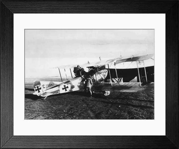 Framed Print : German biplane on Palestine Front, Turkey, WW1 Framed Print : German biplane on Palestine Front, Turkey, WW1