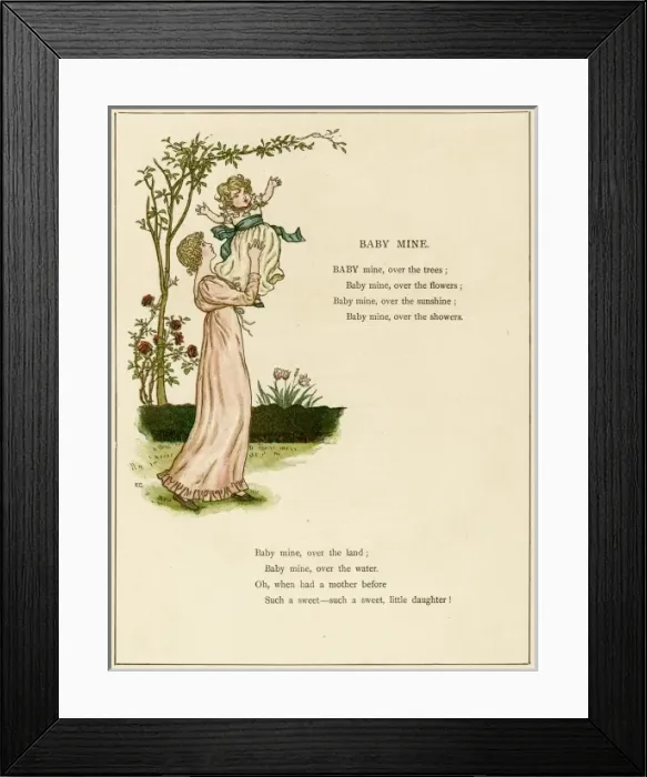 Framed Print : Illustration, Baby Mine Framed Print : Illustration, Baby Mine