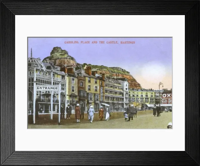 Framed Print : Caroline Place and The Castle, Hastings, East Sussex Framed Print : Caroline Place and The Castle, Hastings, East Sussex