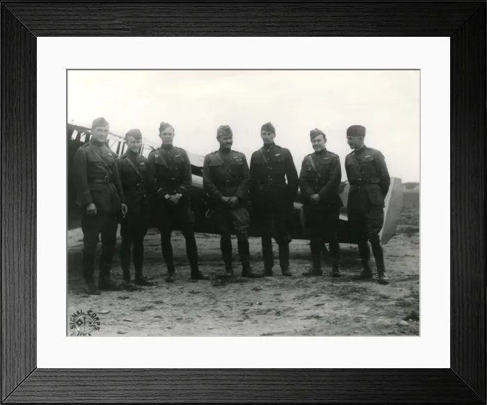 Framed Print : American pilots near Toul, France, WW1 Framed Print : American pilots near Toul, France, WW1