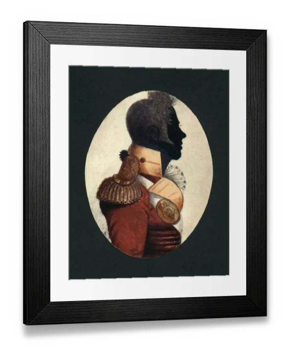 Framed Print : Silhouette portrait of Captain Robert Conig Framed Print : Silhouette portrait of Captain Robert Conig