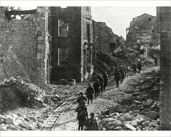 American troops at Varennes-en-Argonne, France, WW1