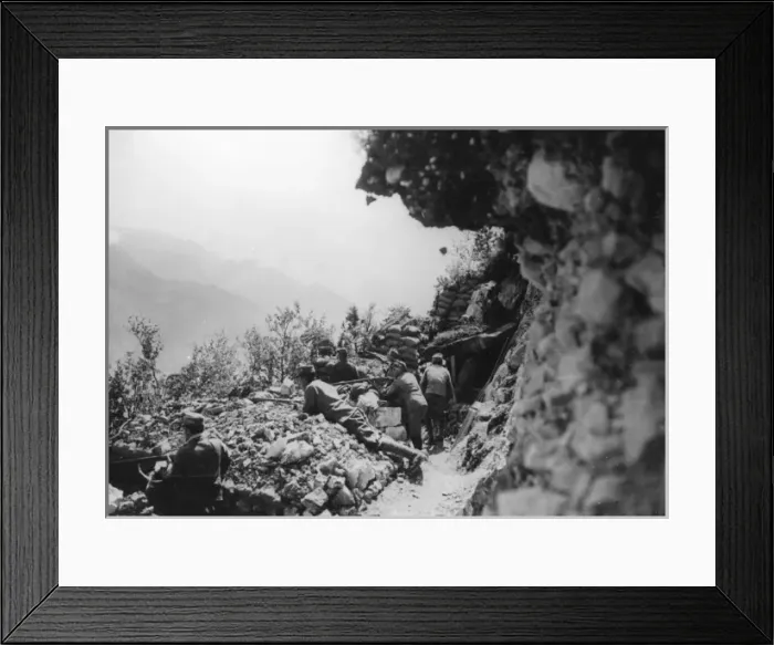Framed Print : Austrian artillery in the Italian Alps, WW1 Framed Print : Austrian artillery in the Italian Alps, WW1