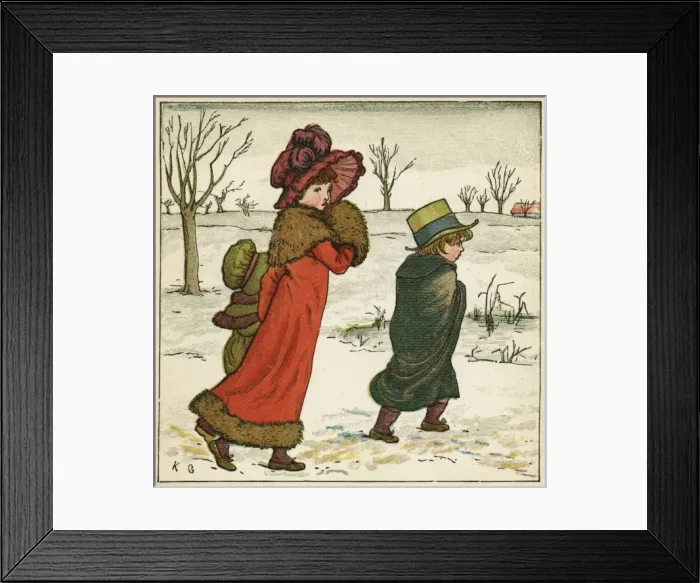 Framed Print : Frontispiece, Kate Greenaways Birthday Book for Children Framed Print : Frontispiece, Kate Greenaways Birthday Book for Children