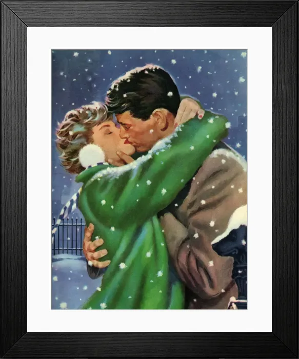 Framed Print : Embracing couple Framed Print : Embracing couple