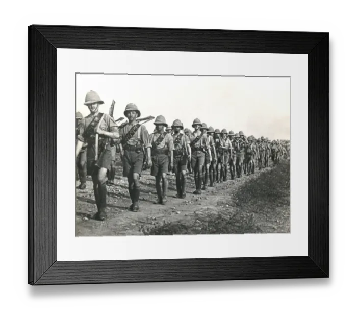 Framed Print : British troops marching to Baghdad, Mesopotamia, WW1 Framed Print : British troops marching to Baghdad, Mesopotamia, WW1