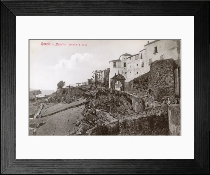 Framed Print : Ronda, Spain - Roman Wall and arch gateway Framed Print : Ronda, Spain - Roman Wall and arch gateway
