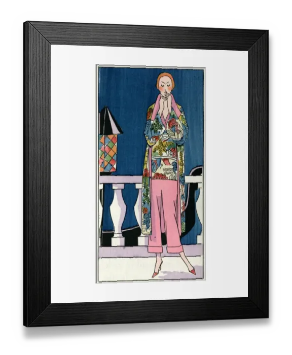 Framed Print : Fashionable young lady in an outfit by Molyneux Framed Print : Fashionable young lady in an outfit by Molyneux